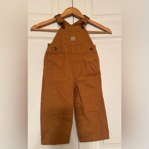 Carhartt Kids Tan/Brown Duck Canvas Overalls